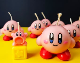 Kirby Candle| Super Tiny Candle | Gifts for Friend | Cute Candle | Game Character Candle | Hand-Poured Candle | Funny Candle| Y2K | Kawai