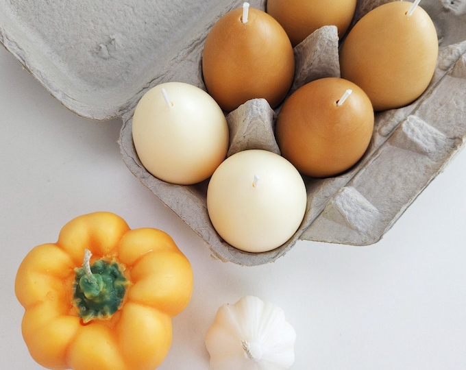 Handmade Egg Candle: Easter Decor, Scented Soy Wax Candle