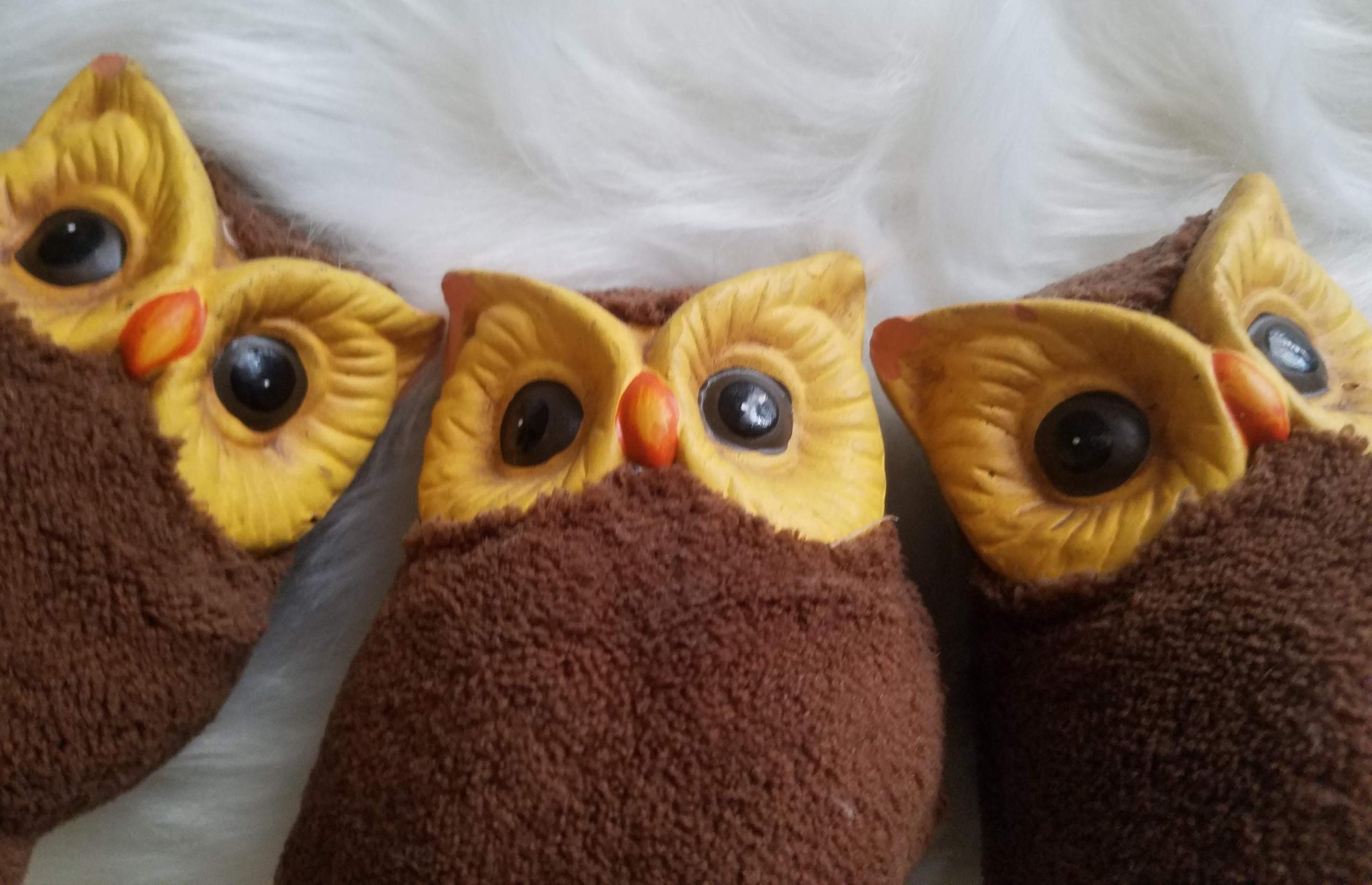 Owl figurines vintage mcm