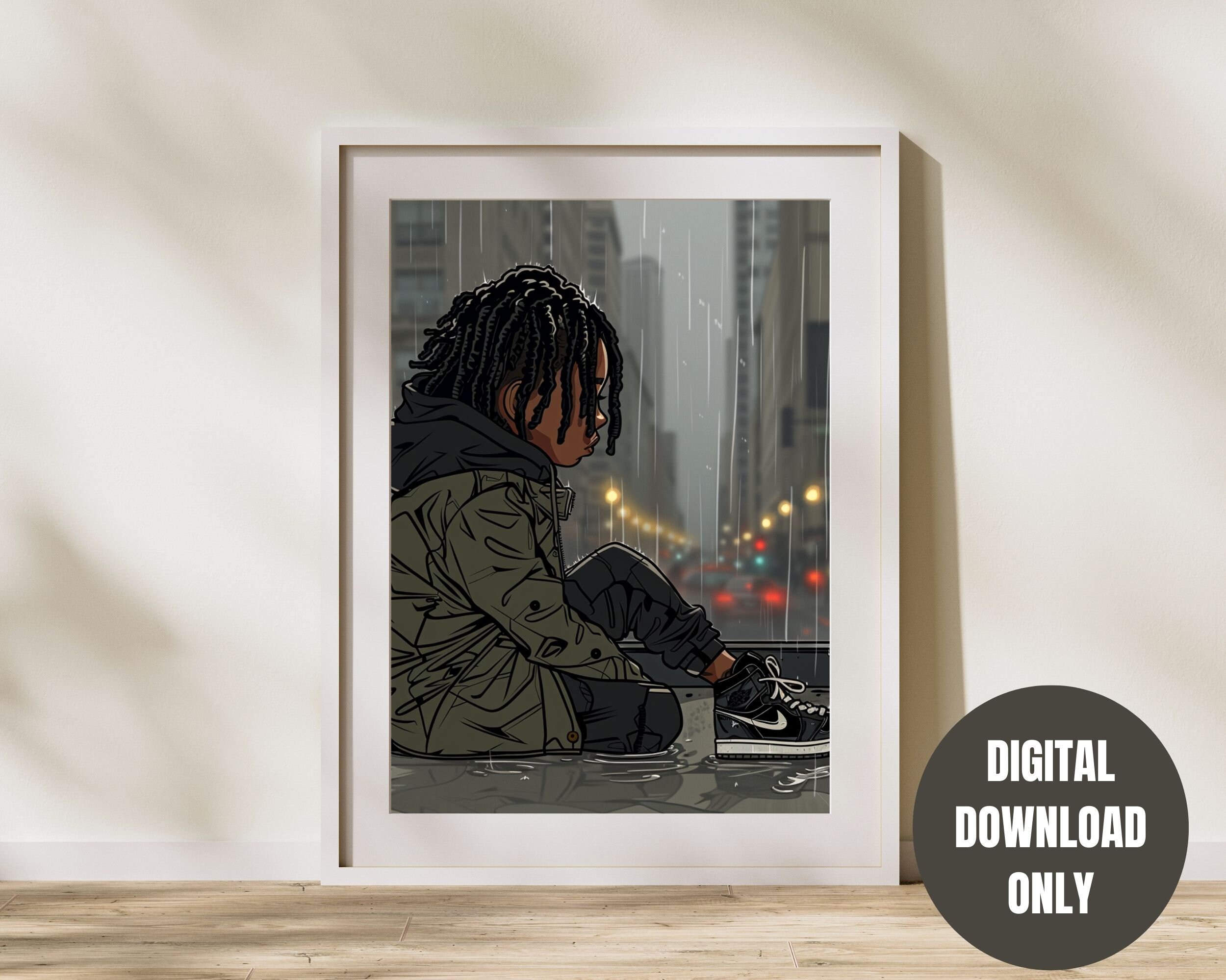 Dope Anime Digital Wall Art Animated Wall Art Dope Wall Art Urban