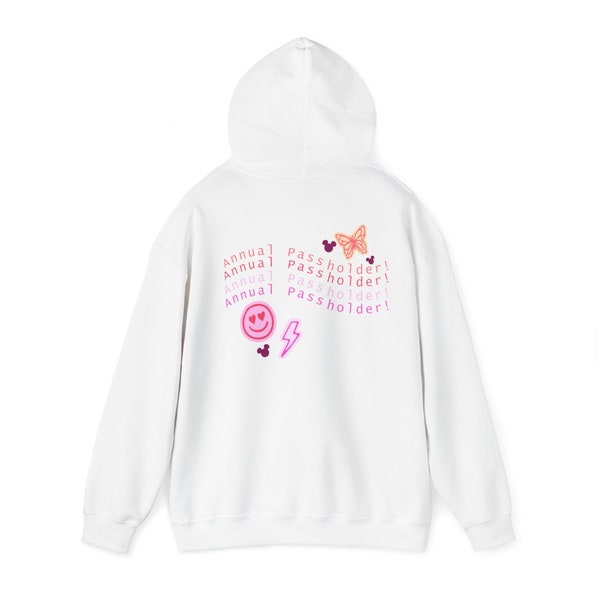 Annual Passholder Hoodie | Disney Sweatshirt | Cute Trendy Pink Girly WDW AP || Disney Land & World Gift