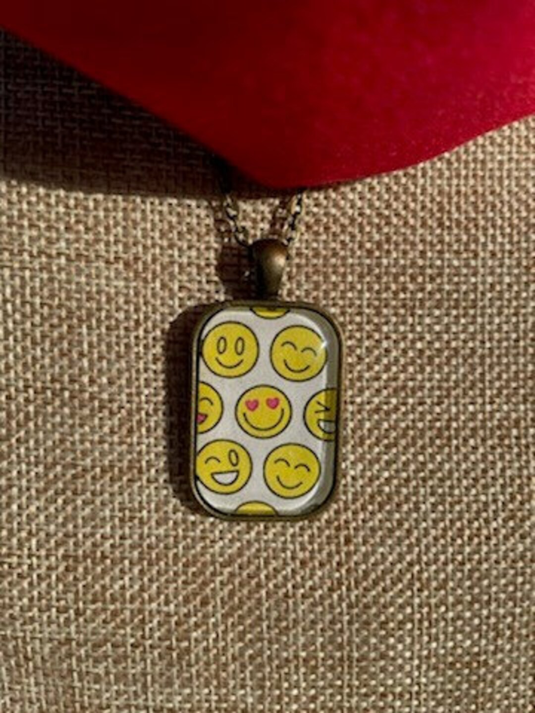 Emoji, Image Necklace,photo Image Jewelry,emoji Jewelry, Smile Pendant