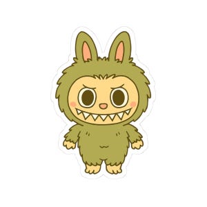 Labubu Monster Kiss-Cut Stickers, Cute Cartoon Sticker Pack, Scrapbooking Decals, Laptop Decorations, DIY Crafts