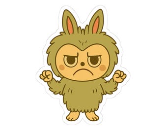 Labubu Monster Sticker: Fun Vinyl Decal for Laptop, Journal & Scrapbook