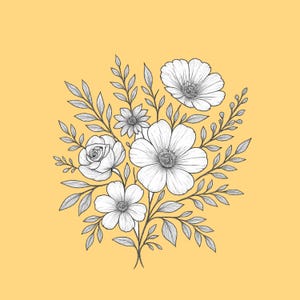Boho Poppy SVG – handgetekende fijne lijn papaverbloem – digitaal snijbestand voor Cricut & silhouet – bloemen clipart voor DIY Crafts