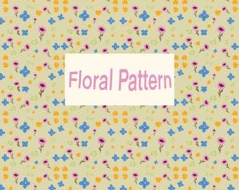 Colorful Seamless Floral Pattern | 3000x3000px 300DPI | Digital Download for Fabric, Wallpaper, Sublimation, Scrapbooking