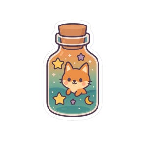 Fox Sticker Cute - Kiss-Cut Stickers, Adorable Animal Decals, Wildlife Laptop Accessories, Fun Fox Stationery, Vinyl Planner Sticker Set