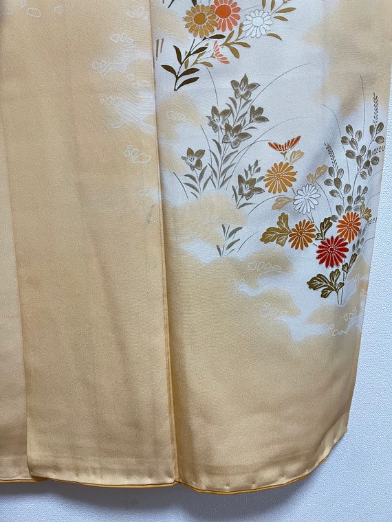 Vintage Kimono from Japan - Houmongi / Beige - image 6