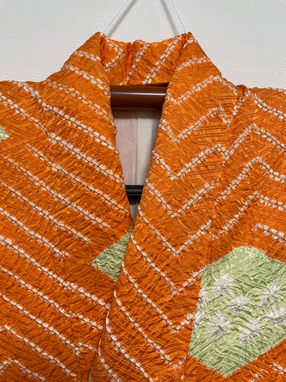 Vintage Kimono from Japan - Shibori / Orange - image 3