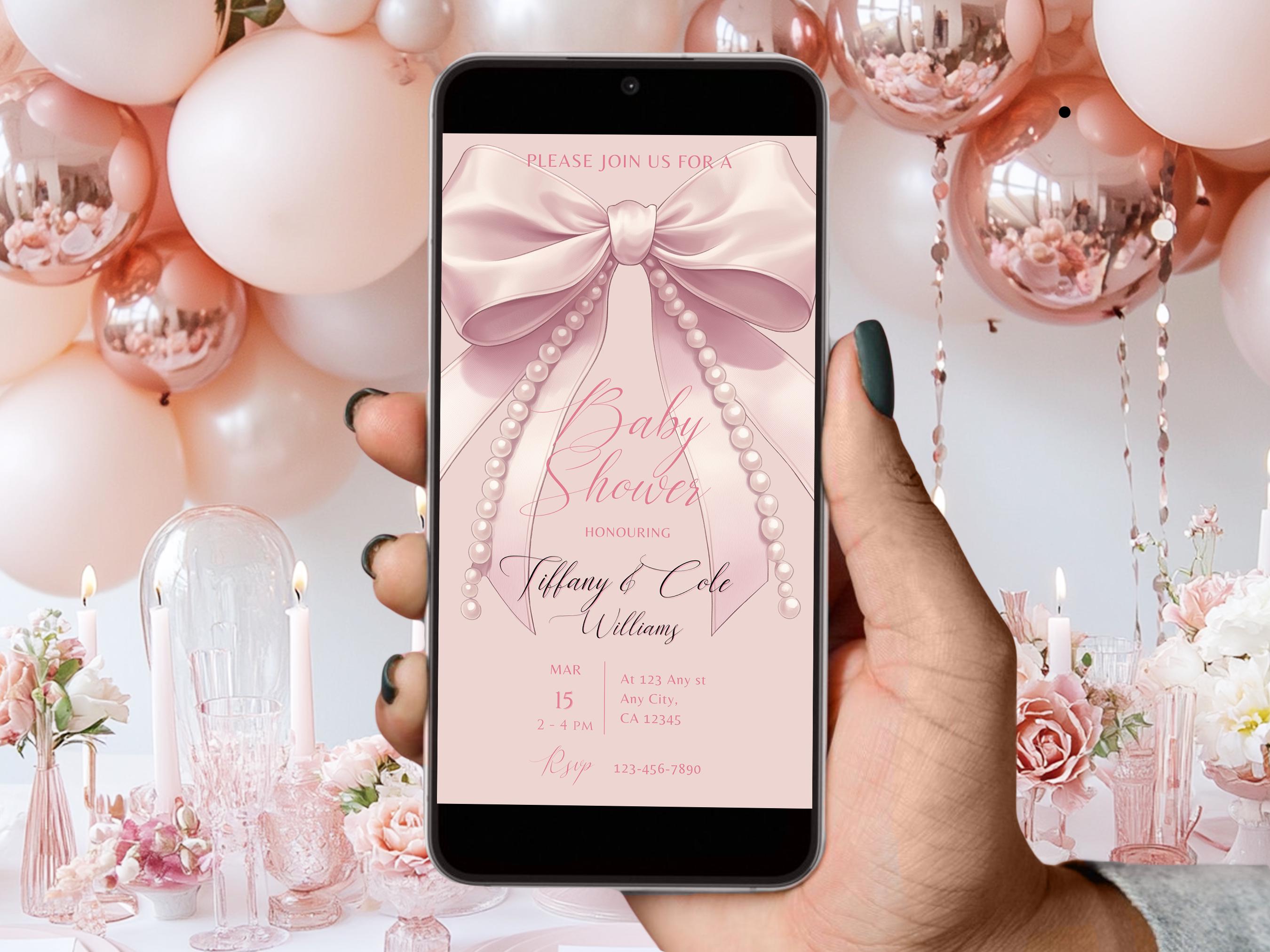 Pretty Pink Baby Shower Invitation - Etsy, image size:2700x2025
