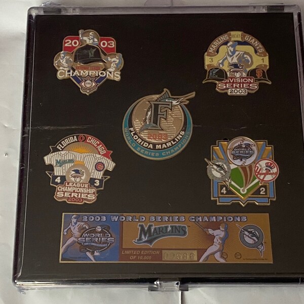 FLORIDA MARLINS ! 5 Pin World Series Champions Commemorative Set !!