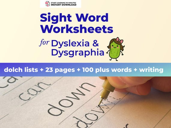 Sight Word Worksheets Bundle – Dolch Reading Fluency Practice for Kindergarten through 5th Grade
