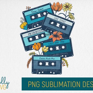 Retro Mixtapes Sublimation PNG, DTG printing, Personal and Commercial Use