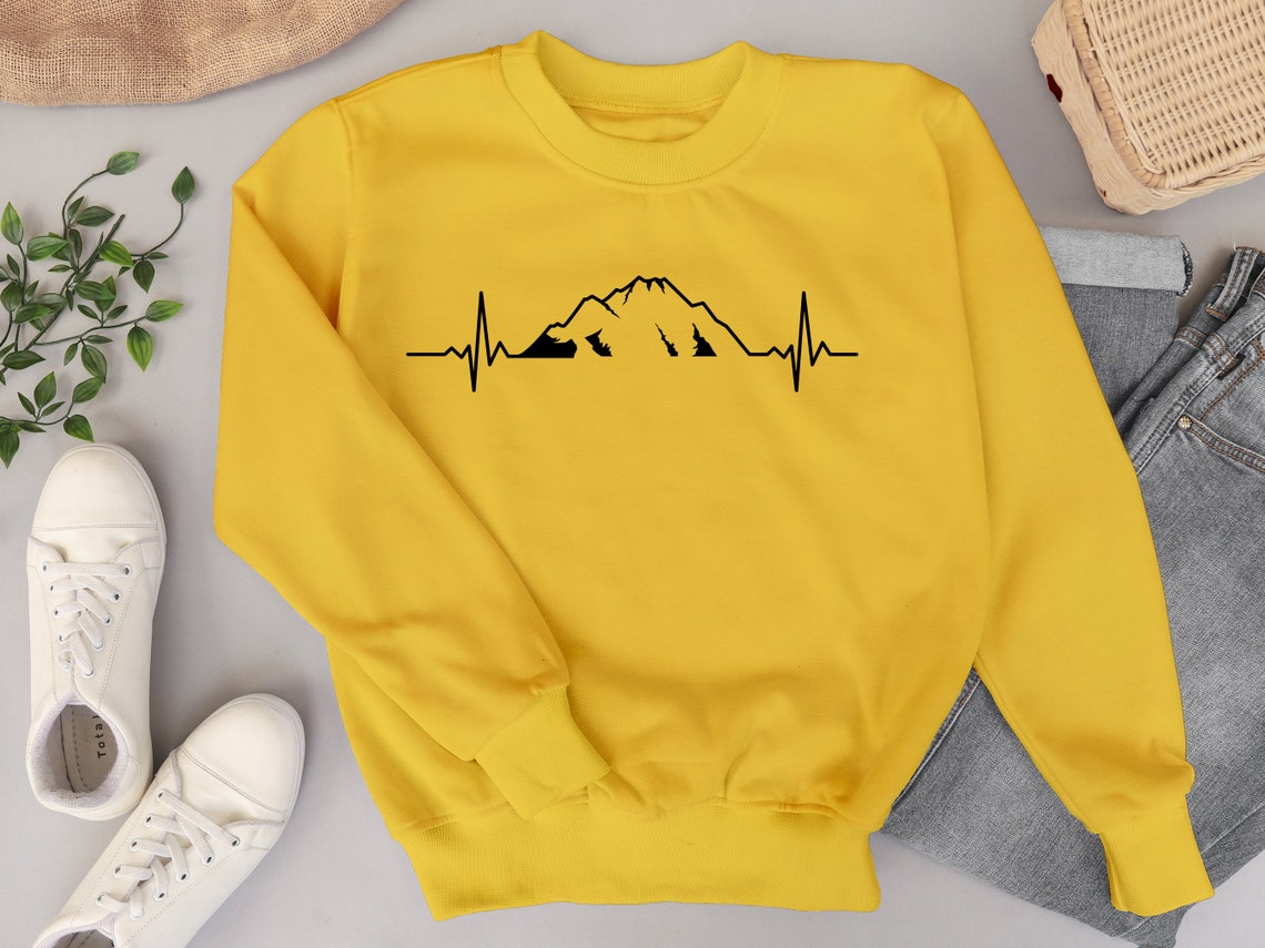 Mountain Heartbeat SVG, DXF, Cut File, Hiking, Mountains, Adventure ...