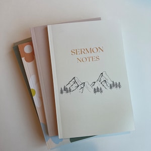 Sermon Notes Journal, Church Notes, Sermon Notebook, Paperback Journal, Valentines Day gift idea