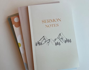 Sermon Notes Journal, Church Notes, Sermon Notebook, Paperback Journal, Valentines Day Gift