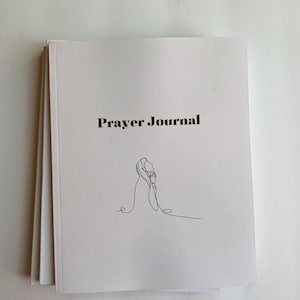 Prayer Journal, Church Notes, Sermon Notebook, Paperback Journal, Prayer Notebook 8x10