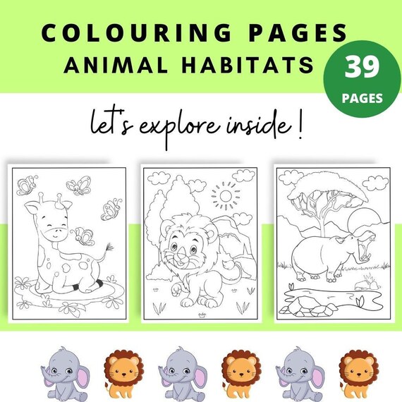 9100 Animal Habitat Coloring Pages Pdf  Latest Free