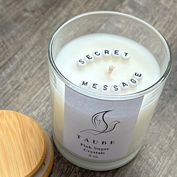 Fancy Hidden Message Candle Personalized Gift on mothers day, Custom Secret Message Candle Unique Gender Reveal Candle Family Baby Shower