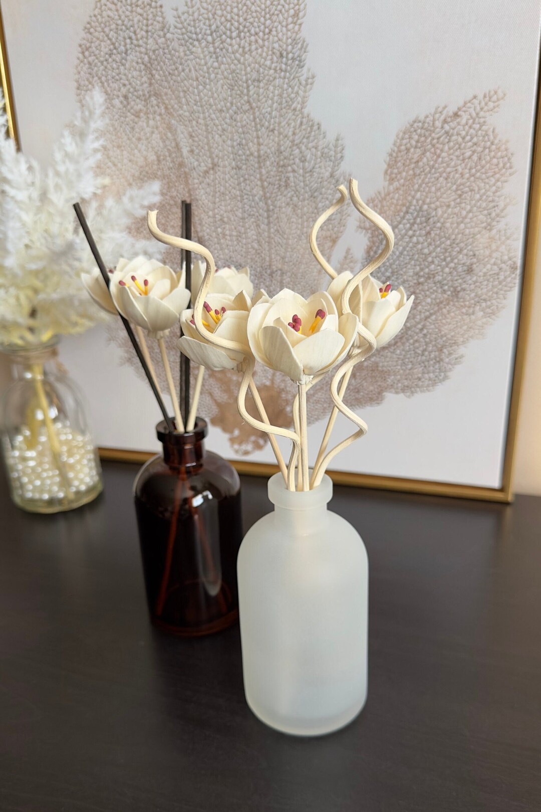 Reed Diffusser Large Bottle With Unique Sticks, Lux Scent Decor of Home ...