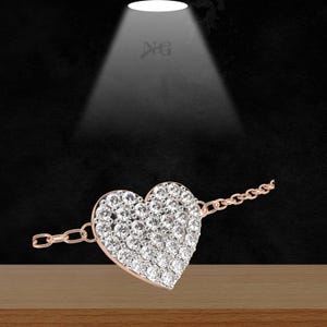 0.21CT Labgrown Diamond - Love Diamond Heart Bracelet