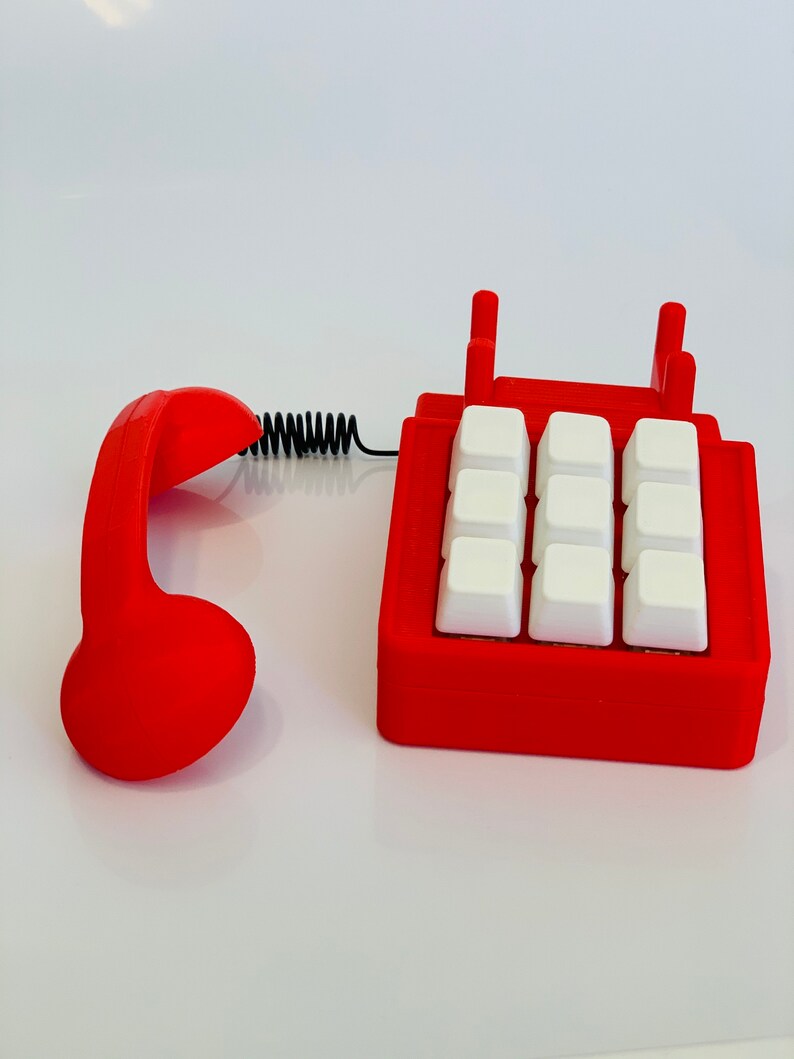 9 Key Pushbutton Phone Macropad Etsy