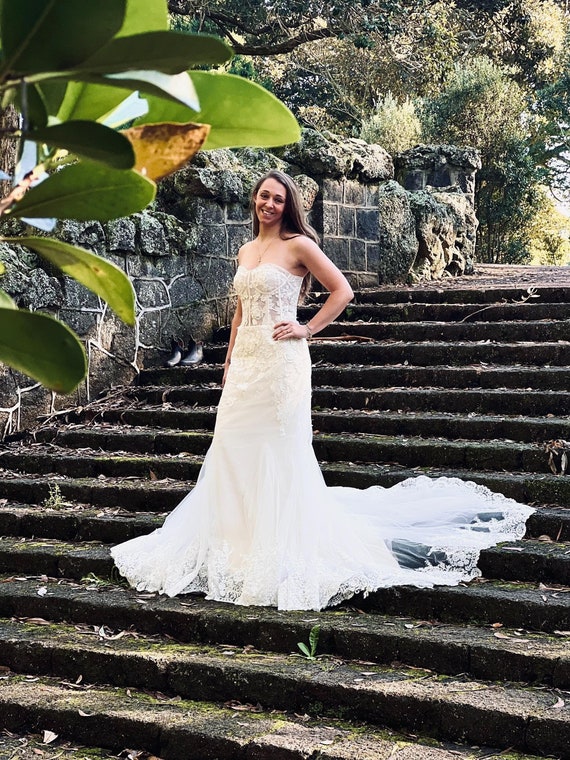 bridal dresses corset style Corset-Style A-Line Wedding Dress with Detachable Sheer Sleeves and Embellishments Floral lace appliqu Colors Corset Wedding Dresses | Maggie