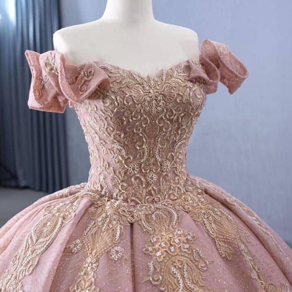sachin and babi light blue dress Cheap Pink Quinceanera Dresses Sweet 15 Lace Applique Long Prom Dresse –  SheerGirl main image 1