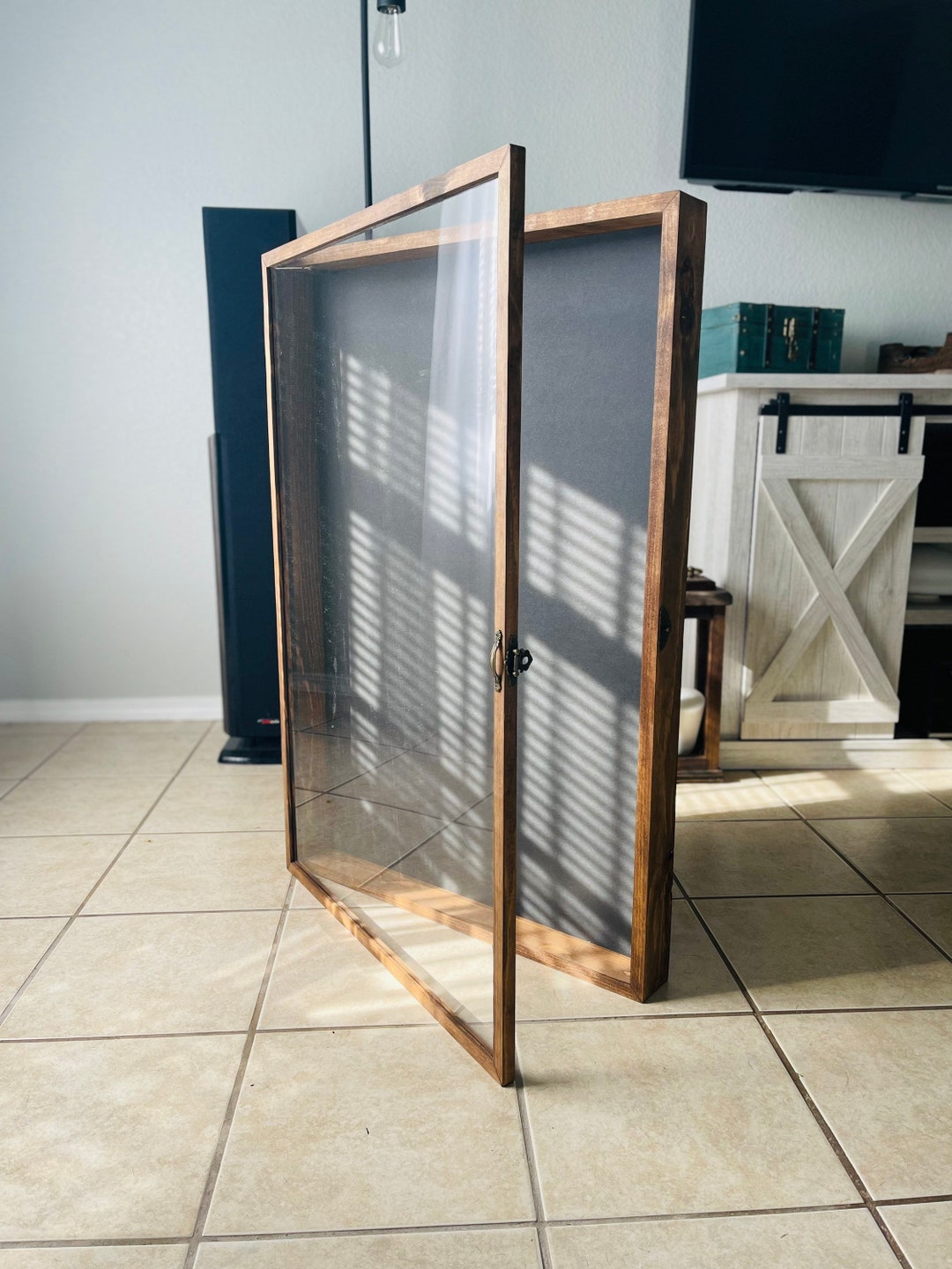 Custom Shadow Box With Lid 24x36 2 Deep Honey CUSTOM SIZES AVAILABLE