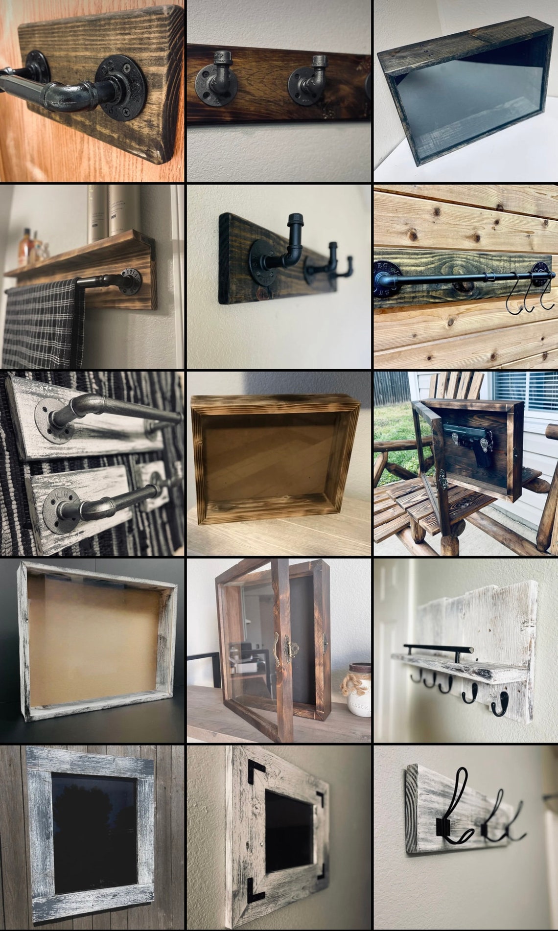 Single Pistol Display Case Wall Mount Solid Hardwood Etsy