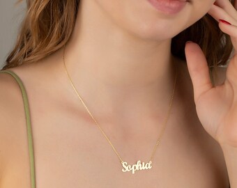 Real Gold Name Necklace | Etsy Singapore
