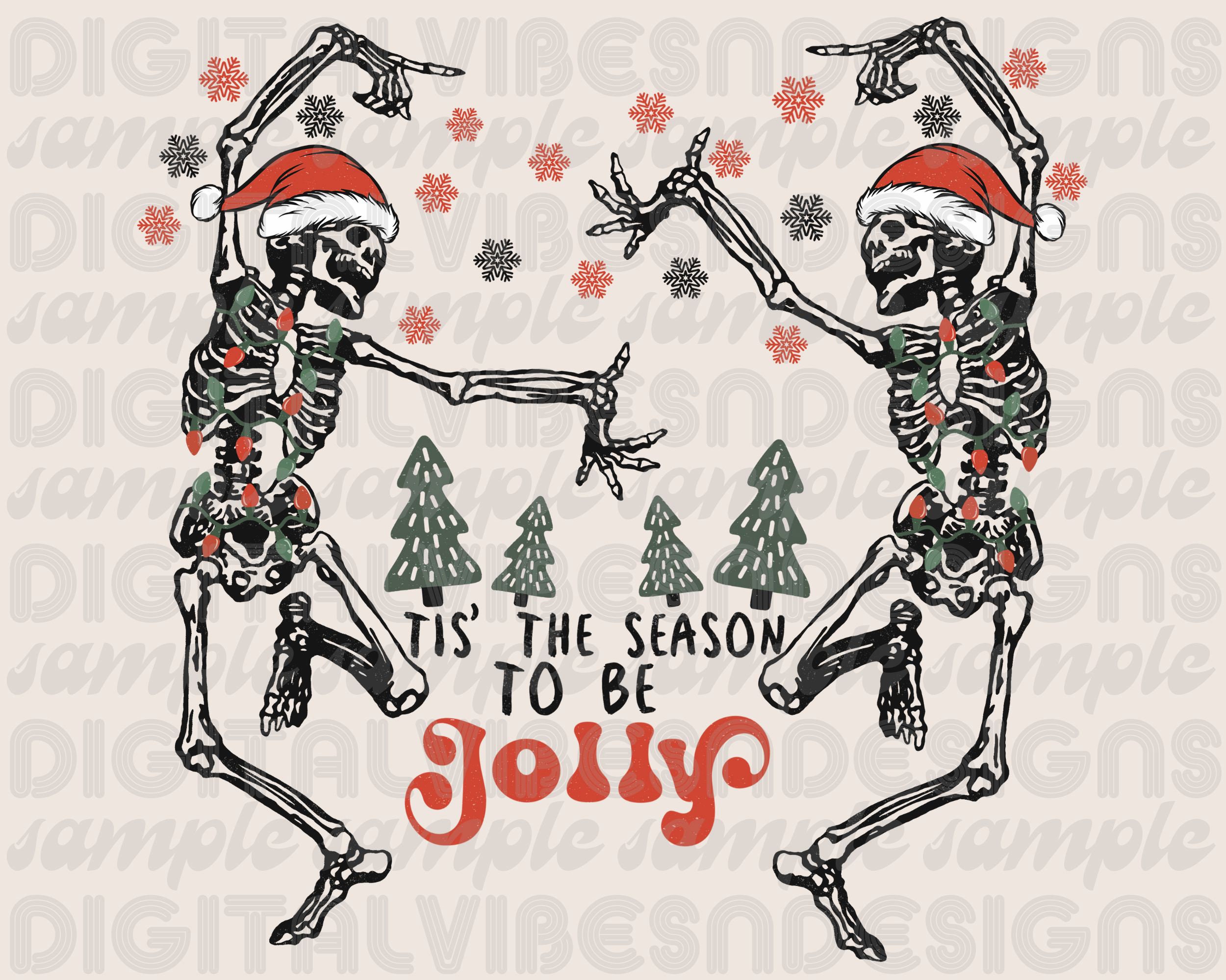 Tis the season dancing christmas skeletons dancing  etsy Tis the season dancing christmas skeletons dancing  etsy