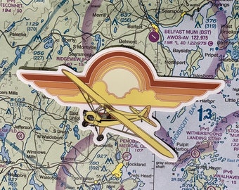 Piper Cub Sticker Airplane Sticker For Pilot