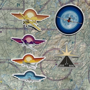 Vliegtuigstickers: Diamond DA40, Cirrus SR22, Piper Warrior