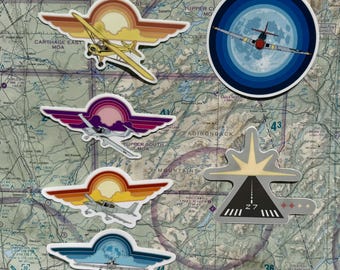 Aircraft Stickers: Diamond DA40, Cirrus SR22, Piper Warrior