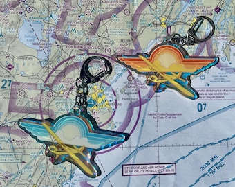 Piper Cub Keychain-Aviation Keychain Gift For Pilot