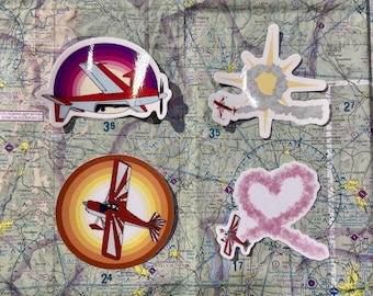 Aerobatic Aircraft Stickers-Stunt Plane Designs