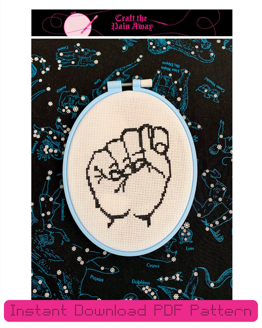 Letter T in American Sign Language (ASL) - Cross Stitch Pattern - PDF ...