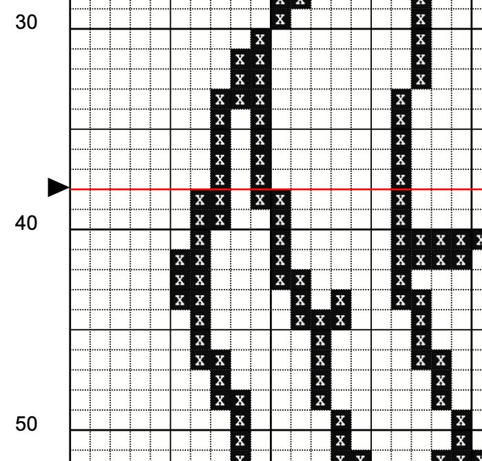 Letter X in American Sign Language (ASL) - Cross Stitch Pattern - PDF ...