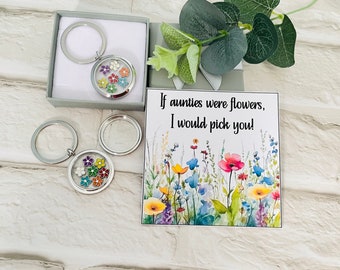 Auntie Gift, If Aunties Were Flowers, Auntie Keepsake Gifts for Her, Happy Birthday, Christmas Gifts daughter mum nan nana sister friend