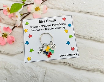 Gift for Teacher,Teacher Gifts, Autism Awareness, Thank You Teacher Gift Card, Personalised Special Needs Teacher gift ASD SENDCo teacher