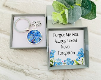 Vergissmeinnicht Keying Vergissmeinnicht Geschenk, In liebevoller Erinnerung Geschenk Schlüsselanhänger, Erinnerungsgeschenk, denke an dich, ich vermisse dich Sympathie Komfort Andenken