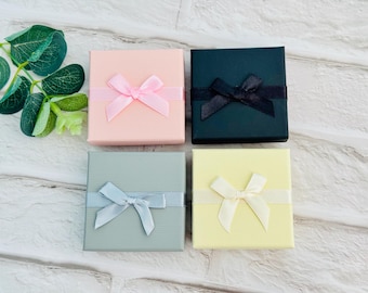 Small gift box, Jewellery Gift Box with Ribbon for Ring ,Earrings and Necklaces. Jewelry Present Gift Box Case. Gift Wrap. Jewellery Storage