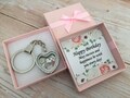 Personalised HAPPY BIRTHDAY Gifts Silver Locket Keyring 16th 21st 30th 40th Birthday gifts for her / Girls Gifts