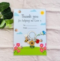 Gift for Teacher, Teacher Gifts, Nursery Teacher Gift, Teaching Assistant Gift, Sunflower Bee Keying, Key Worker Gift Head Teacher Gift Card
