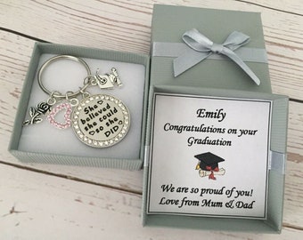 Chaveiro personalizado para formatura - Ela acreditou que podia, então ela fez - Formatura 2023 - Parabéns pela formatura!