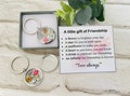 Friendship Gift, Gift for Friend, Long Distance, Missing You,A Little Gift of Friendship, Thinking of you Locket keyring Card Christmas gift
