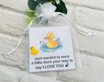 Duck Pocket Hug Gift: I Love You Matchbox Keepsake, Birthday, Christmas, Valentine's Day