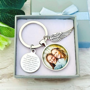 In loving Memory Gift Keyring Personalized Photo Keyring Memorial Gift Memory Gifts Loss Loved Ones Keepsake - in memory gifts