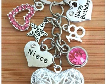 Birthday Charm Keyring, Personalized Gift, Keepsake, Birthday Gift, Custom Keychain, Bag Charm, Friendship Gift, Celebration Accessory
